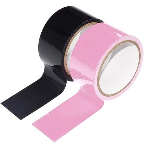 Duct Tape Static Tape,2 Pack No Glue Electrostatic Adsorption Tapes No Hair Pulling Or Sticky Residue - Black and Light Pink
