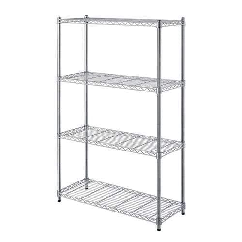 AIMCO 4 Shelf Heavy Duty Household Storage Organization Wire Rack Shelf, Chrome