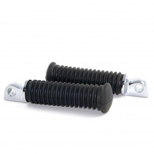 Footrest Style black ribbed rubber for H-D and Custom Bikes