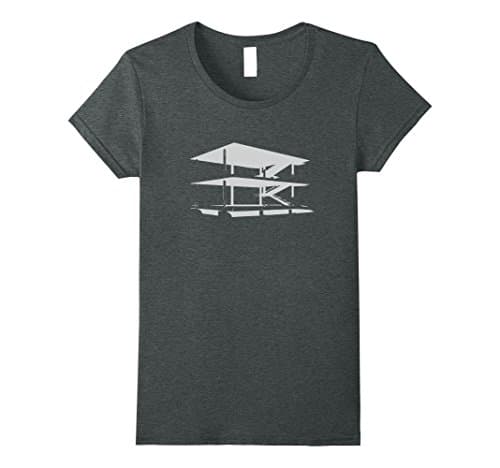 Womens Domino - Le Corbusier Tshirt Large Dark Heather