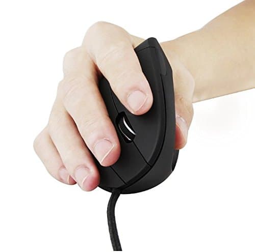 Tianhs Vertical mouse Ergonomic Optical Mouse, 6 Buttons - Black