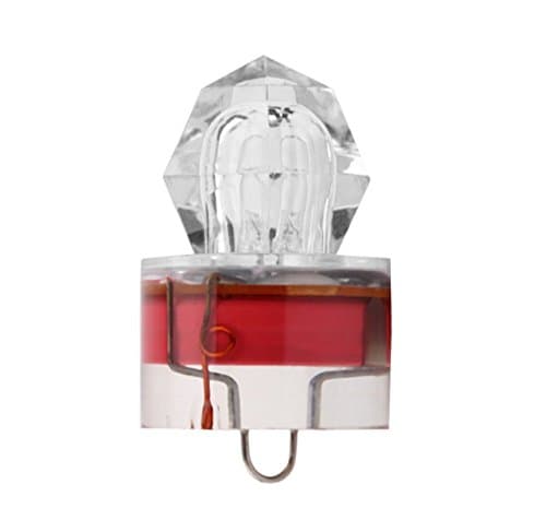 Wincspace Mini Bright LED Deep Drop Underwater Diamond Fishing Flashing Light Bait Lure Squid Durable practical tool 42.5cm By (red)