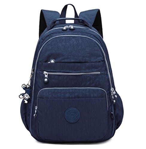 Cute Junior School Book Bag for Lightweight Travel Backpack Waterproof Fashion Ventilated Rucksack Multi-function Strong Computer Laptop Backpack Cycling Hiking Camping Business Outdoor Ba (Navy Blue)