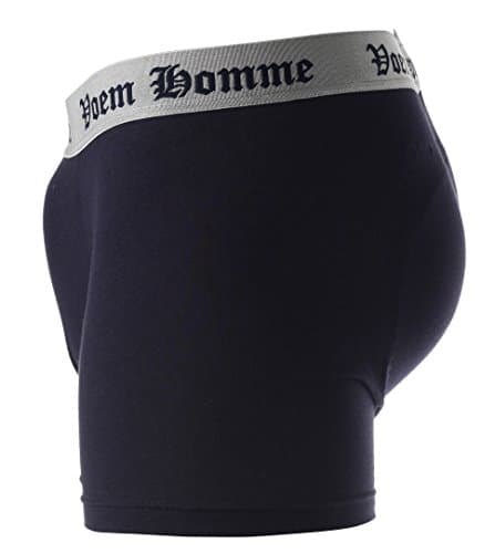 Men's Cotton Padded Enhancing Butt Boxer Brief Grey,Navy