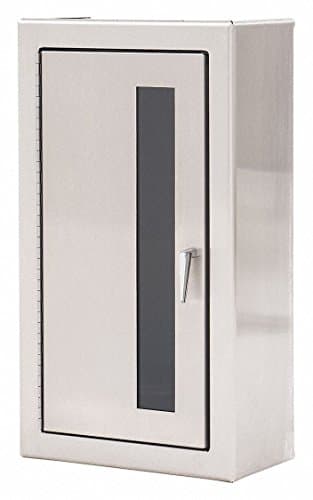 Fire ExtinguisherCabinet, 20-1/2inH, SS