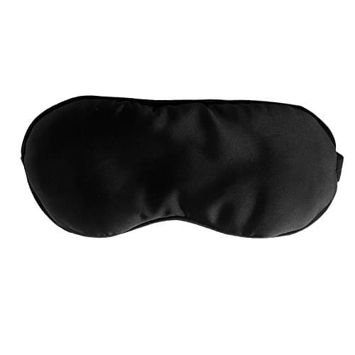 Saukatia Natural Silk Sleep Mask Comfortable and Soft for Sleep &amp; Meditation &amp; Travel Black Color
