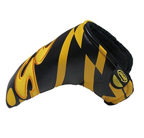 DBYAN Golf Putter Head Cover with Velcro Closure Yes Patterned Design Headcover for Scotty Cameron Odyssey TaylorMade Ping Ansor Blade Style,Black/Yellow