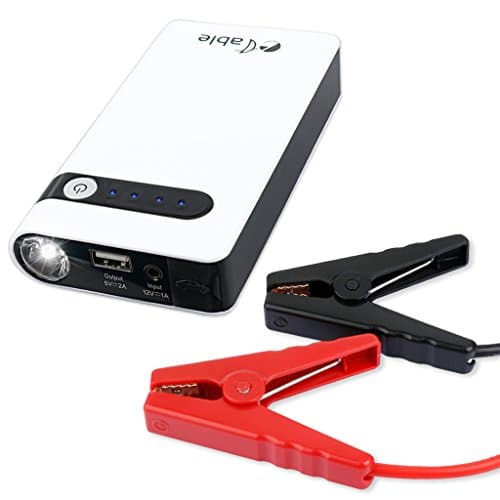 Etable 400A Peak 8000mAh Emergency Car Battery Jumper Starter with Safety Smart Booster Clamps - Jumper Box Portable Power for 4L Gas Engines - Super Bright Built-in LED Flashlight