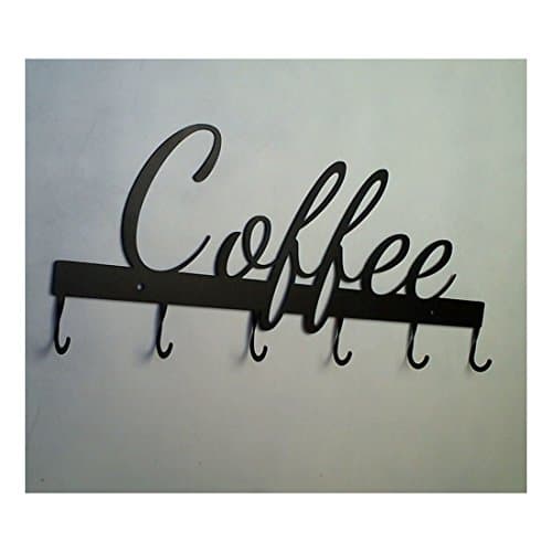 Cup/Mug Rack with hooks for Cups and Mugs, Coffee