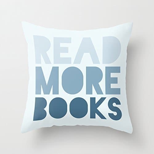 crystars 18" x 18" Read More Books Decorative Throw Pillow Case Cushion Cover