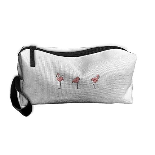 Lttedeng Make-up Bag Simple Flamingo Plain Oxford Bag With Durable Fashion Floral Material For Travel Portable Receiving Cosmetic Sewing Kit Stationery