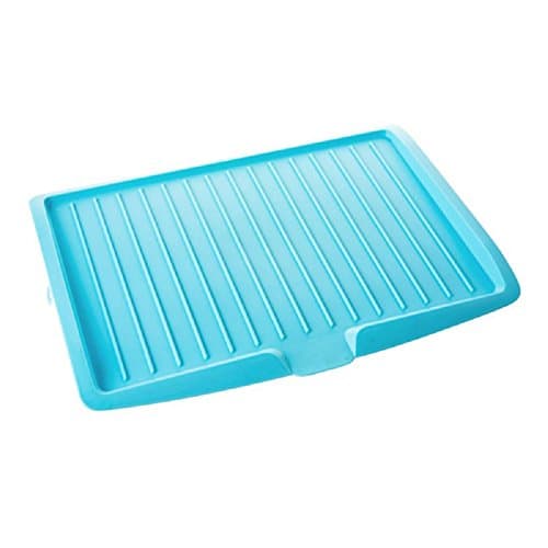 XHHOME Dishwash Dish Drainer Plactic Dying Rack Plate Mate Kitchen Storage Rack Shelving Drain Board (Blue)