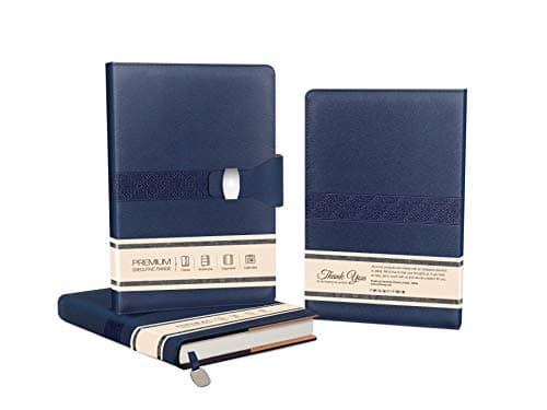 Amsburg - Classic Executive Journal Notebook Diary with Synthetic PU Leather (Blue)
