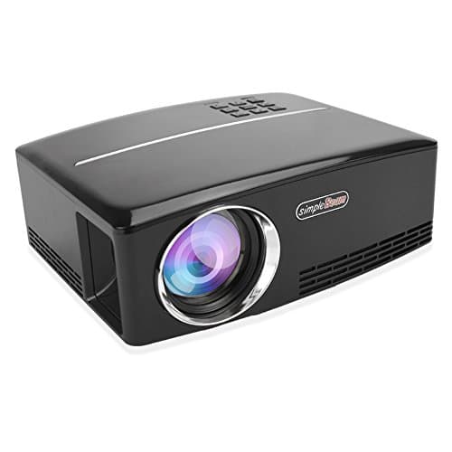 Vrlinking 1800 Lumens LED Video Projector,Full HD 1080P Compact Multimedia and Multi-Inputs Home Theater with Rich Colors &amp; Brightness for Video Games,Movie Night and Family Video,Classic Black