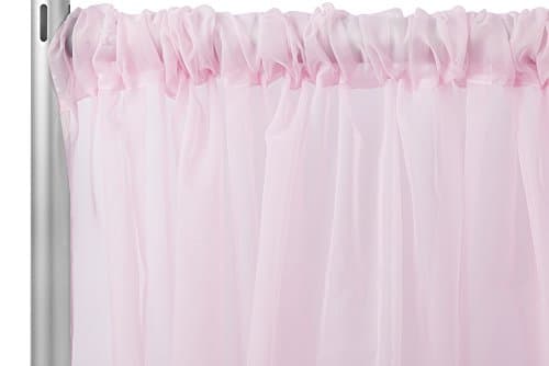Sheer Voile 12ft H x 118" W drape/backdrop - Pink