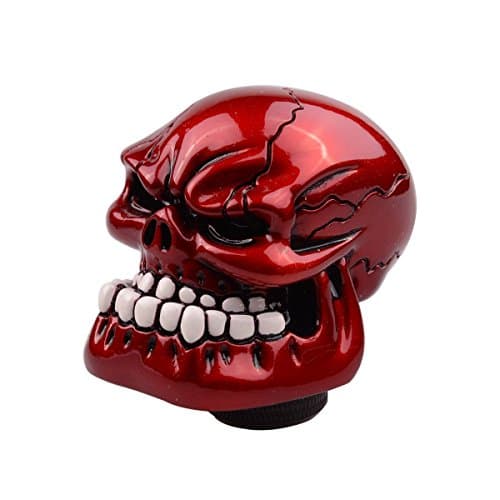 Dymix Red Carved Skull Car Gear Stick Shift Knob