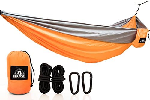 Wild Bears #1 Double Camping Hammock ON SALE | Best Quality Hammocks for 2 Person Lightweight, Portable, Parachute Nylon for Outdoors, Backpacking, Travel, Beach, Hiking, Yard, Garden | 118 x 78 in