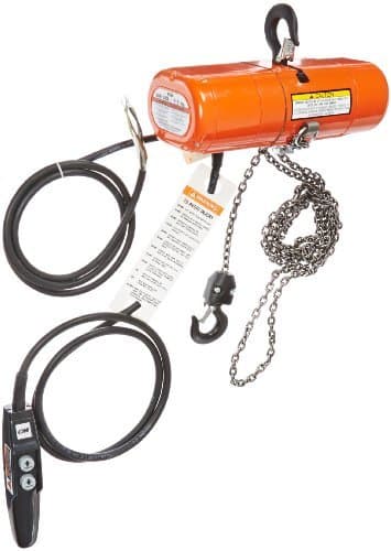 CM Shopstar Electric Chain Hoist, Three Phase, Hook Mount, 250 lbs Capacity, 10' Lift, 16 fpm Max Lift Speed, 0.167 HP, 7/8 Hook Opening, 230V by CM Shopstar