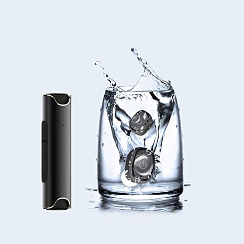 Diglot True Wireless Earbuds Bluetooth 4.2 IPX7 Waterproof Anti-sweat Sport Wireless Headsets with Stereo Noise Cancelling Best Wireless Bluetooth Earbuds with Charging Case for iPhone&Android((Black)