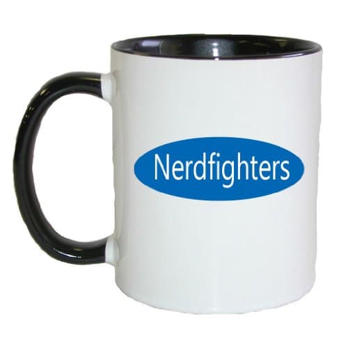 Fat Doxie -- Nerdfighters (Blue) -- 11 oz Mug