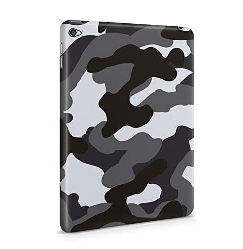 Gray Snow Camouflage Camo Apple iPad Mini 4 Snap-On Hard Plastic Protective Shell Case Cover