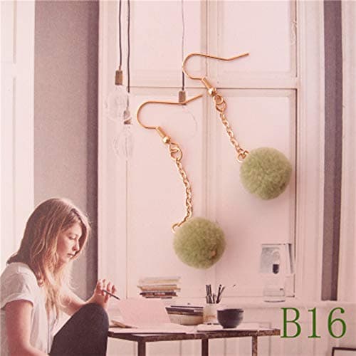 Elegant Grass Green Plaid Bow Earrings Earring Dangler Eardrop National Romantic su Women Girls Long (b16 Hair Bulb
