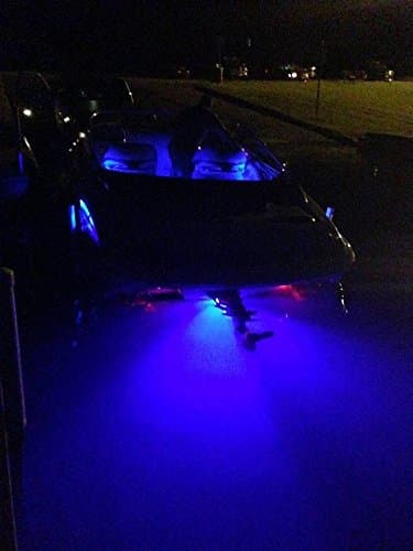 BLUE LED BOAT PLUG LIGHT GARBOARD BRASS DRAIN 1/2 NPT MARINE UNDERWATER FISH Set38