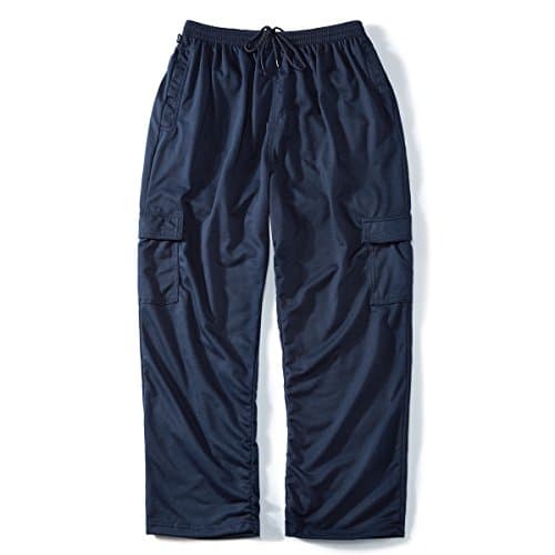 KingPlus Men's Plus Size Cargo Lightweight Pants Navy 5XL Regular