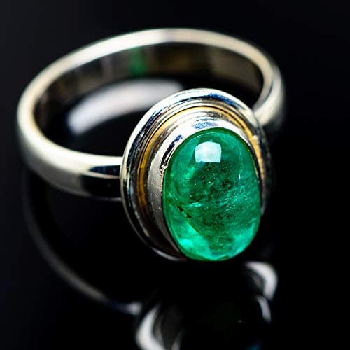 Ana Silver Co Emerald 925 Sterling Silver Ring Size 6.25 - Handmade Jewelry, Bohemian, Vintage RING974789
