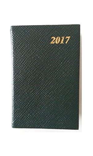 Charing Cross Diary D742L For Year 2017 Leather 4" x 2 1/2" (Hunter Green)