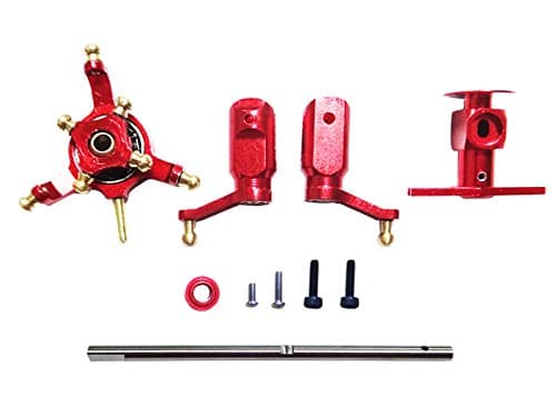 WLtoys V977 V966 CNC Upgrade Part Matal Conversion Upgrade Component Part Rotor Head Blade Grip Swashplate Red
