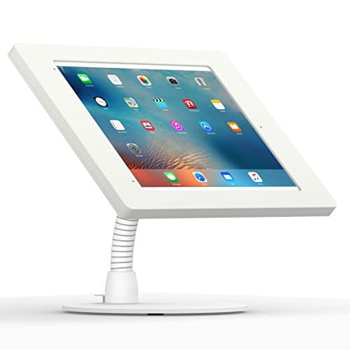 iPad Pro 12.9" White Home Button Covered Portable Flexible Stand [Bundle]
