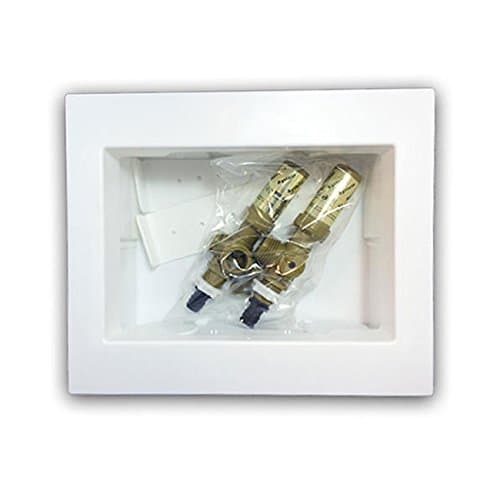 Ayrlett 2083 .0 Un-Assembled Multi-Pro Washing Machine Box with 1/4 Turn Poly Alloy Valves and PEX Connection, 5.00 x 8.00 x 8.00", Brass