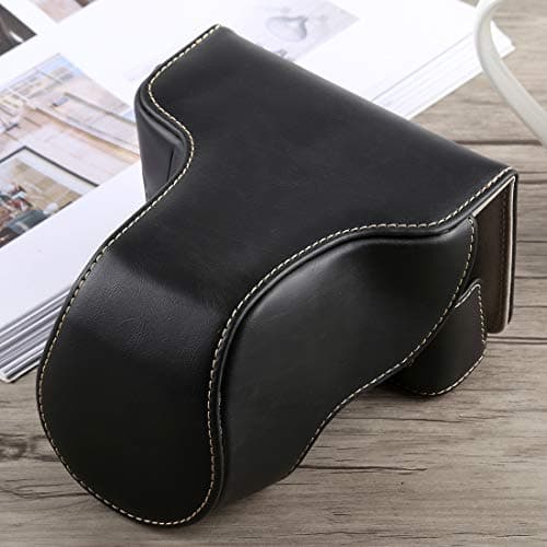 KANEED Full Body Camera PU Leather Case Bag with Strap for Fujifilm X-A5 (Black) Leather Case (Color : Black)