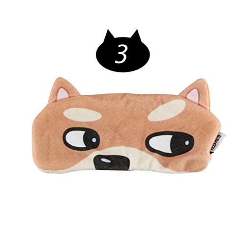 NHSDF 1PC Portable 3D Cute Soft Sleeping Face Eye Mask for Women&Men Blindfold Eyeshade Cover Relax Traveling Sleep Eye Aid Eye Patch 3