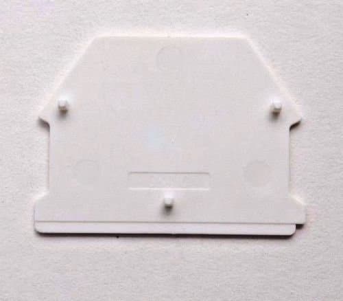 Dinkle DK4NC-WE DIN Rail Terminal Block End Cover for DK4N-WE White, Pack of 50