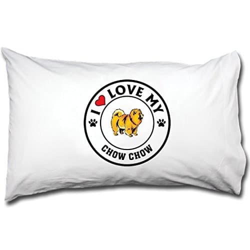 CHOW CHOW DOG I love my Bed Single Pillow Case RENJUNDUN