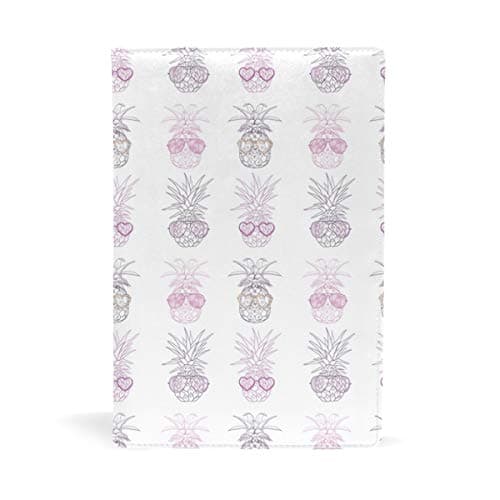 Pink Pineapple with Glasses Book Covers School Book Protector Protect Against Wear 8.7×5.8in