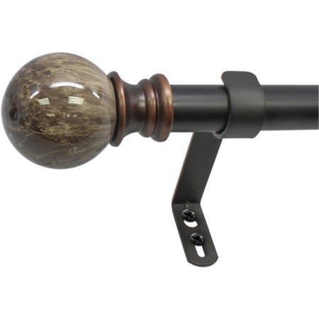 Decopolitan Core Marble Ball 1" Drapery Rod Set | Matching clip rings are available to complete your look