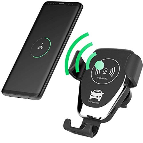 Wireless Car Charger, Air Vent Dashboard Mount, Mobile Hands Free Holder, 7.5W for iPhone Xs Max X R 8, 10W for Google, Samsung Galaxy S9 S8, LG V40 V35 G7,Huawei,Oppo,QC 3.0+ (Wireless Charging)