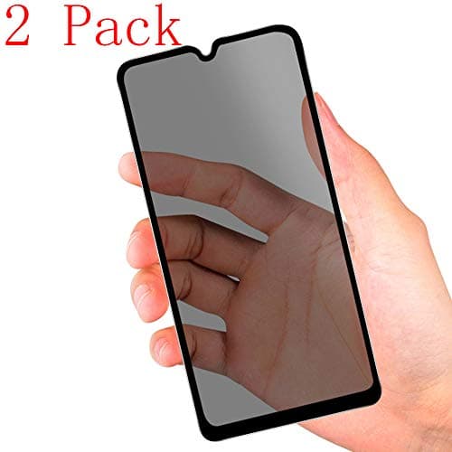 [2 Pack] CCDZ for Huawei Mate 20 X Full Cover Privacy Tempered Glass Anti-Peeping Screen Protector [9H Hardness][3D Curved][Anti-Scratch] for Huawei Mate 20 X 3D Privacy Glass Protective Film.