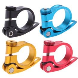 Caden Cycles Bicycle Seatpost Alloy Quick Release Seat Clamp 34.9 (4 colors) (BLACK)
