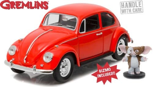 NEW 1:24 W/B GREENLIGHT GREMLINS COLLECTION - RED 1967 VOLKSWAGEN BEETLE WITH GIZMO FIGURE Diecast Model Car By Greenlight