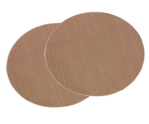 Bake-O-Glide Reusable Non-Stick Pre Cut Circles, Woven Glass Fabric Coated in 100% PTFE, Brown, 12-Inch