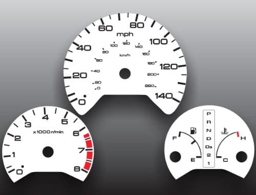 1999-2004 Honda Oddessey White Face Gauges