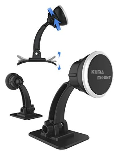 KUMA Mount Cling_Plus Car Mount Universal Stick on Any Surface Magnetic Car Mount Holder for iPhone 7 6 6S Plus 5S 5C 5se, Samsung Galaxy S6/S7 Edge Plus S5 Note 5 4 3, LG G5, Nexus 6P 5X,GPS.