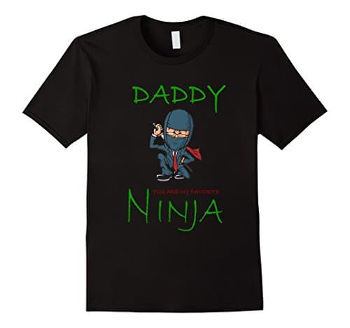 Mens Daddy My Favorite Ninja tshirt XL Black