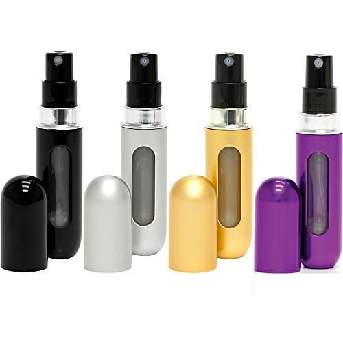 Travalo Classic Refillable Travel Perfume Bottle Atomizers, Black/Silver/Gold/Purple, by TRAVALO CLASSIC