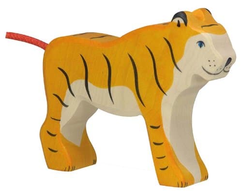 Holtztiger HT80136 Tiger, Standing, Assorted Colours