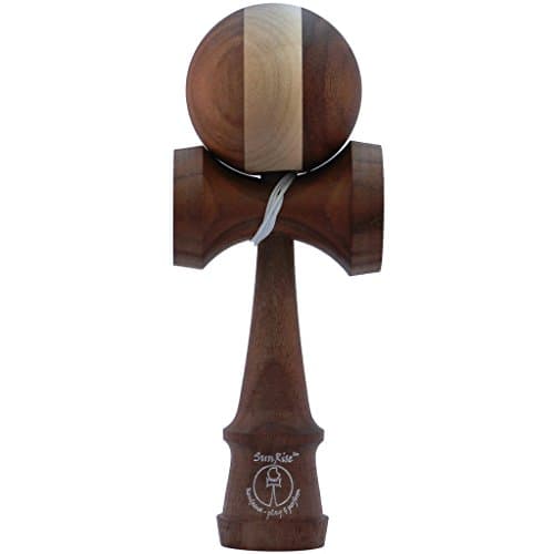 SunRise Walnut &amp; Maple Hardwood Kendama Walnut with Vertical Stripe